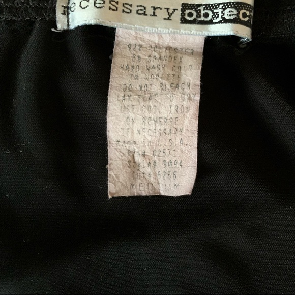 Y2K Vintage Black Cropped Tube Top - Picture 4 of 4